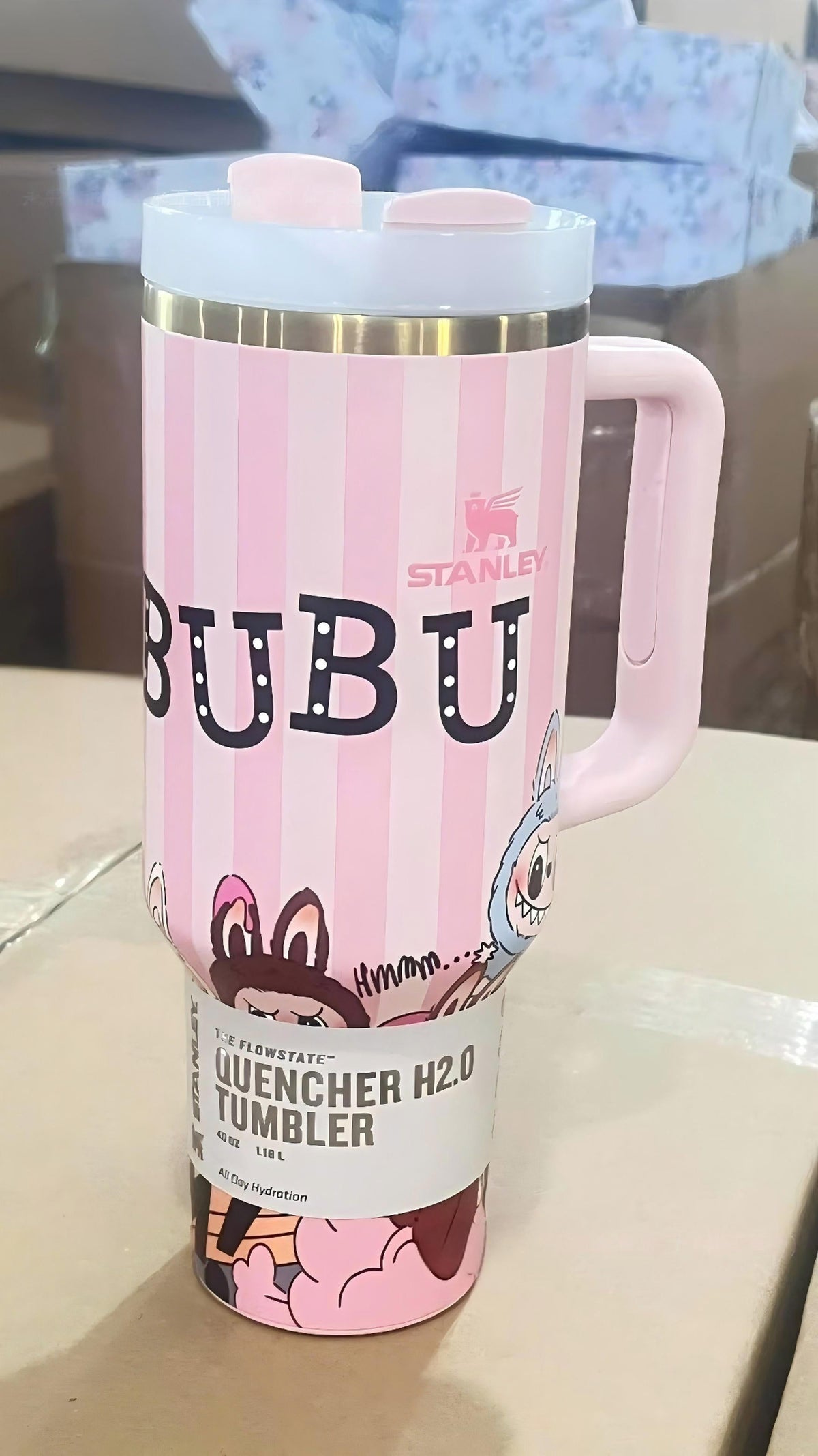 🔥 Labubu Stripe Insulated Cup 40 OZ ✈️Free Shipping