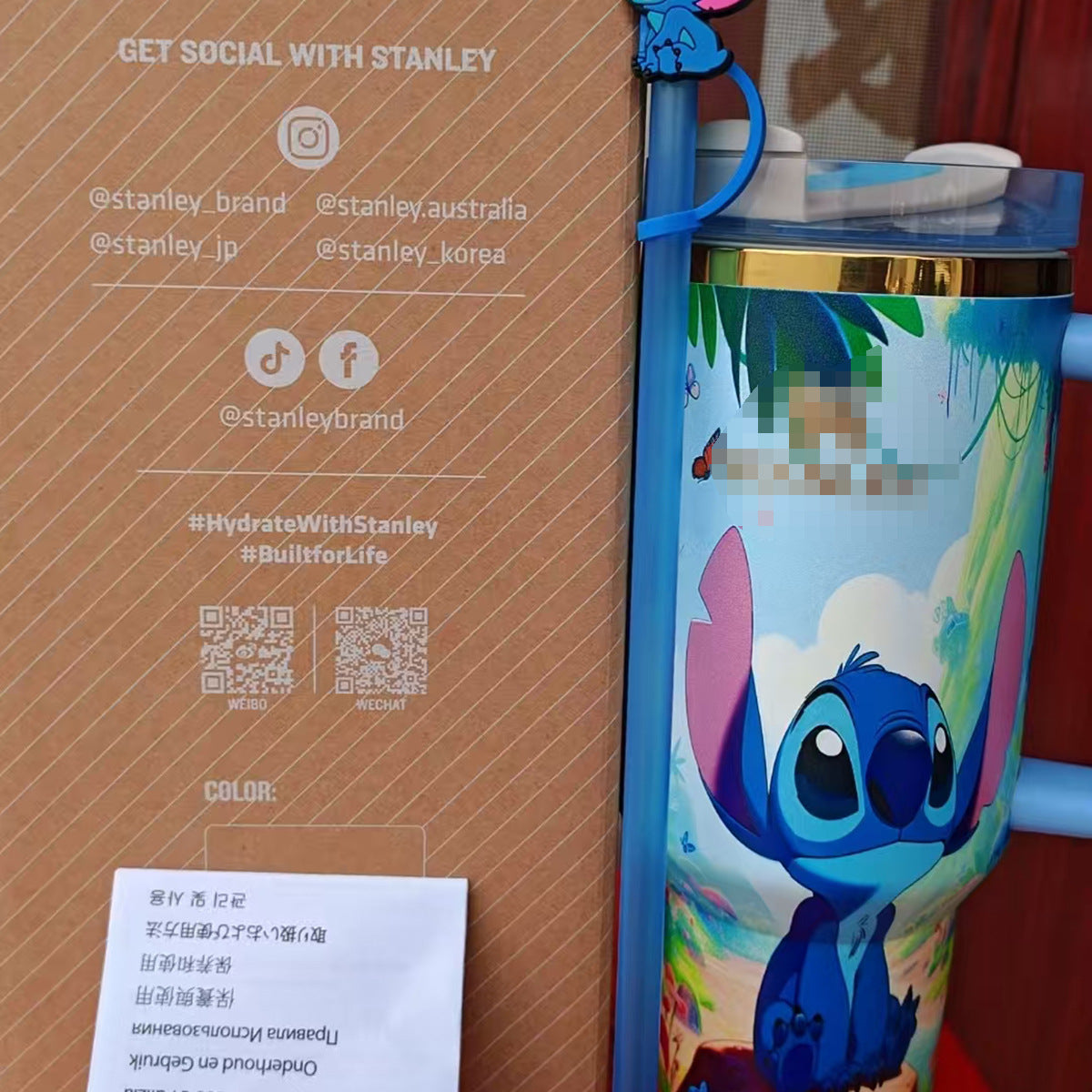 🔥40OZ Stitch Insulated Tumbler Gift Box Include Straw and Topper