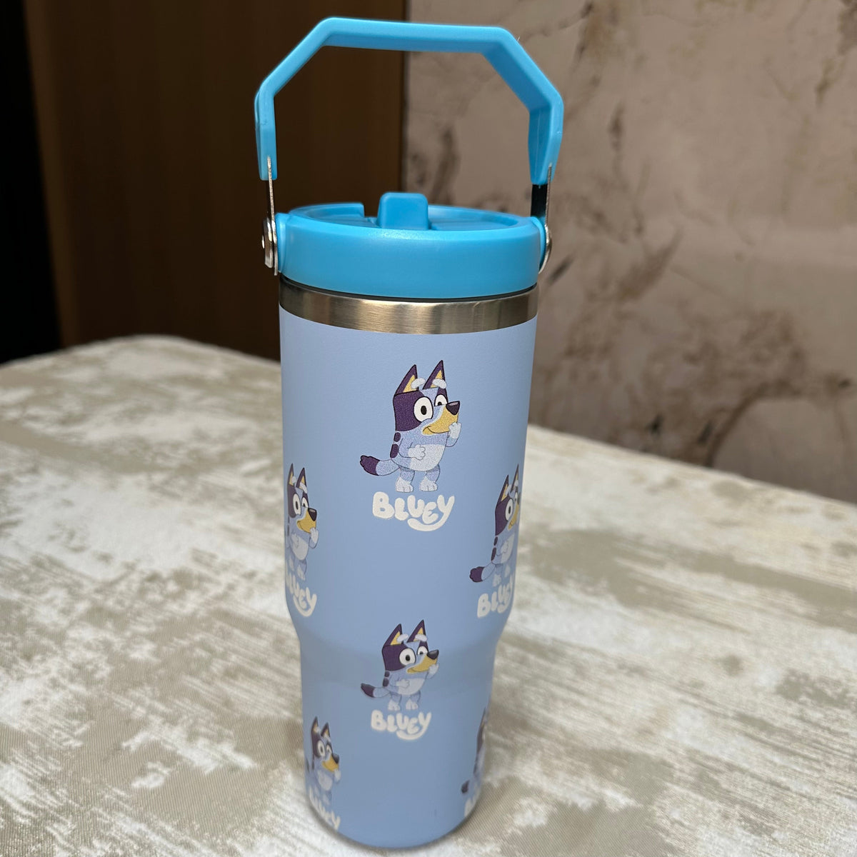 🔥  Bluey Blue Insulated Cup 30 OZ ✈️Free Shipping